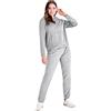 CityComfort Tuta Velluto Donna con Cerniera, Comoda Manica Lunga Tuta da Ginnastica Donna Ragazza con Cappuccio 2 Pezzi Set Tuta (2XL, Rosa)