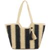 LHHMZ Borsa a tracolla in paglia fatta a mano da donna Borsa da spiaggia estiva casual Borsa tote per tessitura