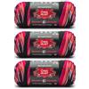 Red Heart All in One Granny Square Black - Carnation Code Yarn - 3 confezioni da 250 g/8,8 oz - 100% acrilico - #4 pettinato (medio) - 381 m - per lavoro a maglia, uncinetto e amigurumi