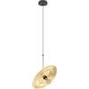 Eglo Lintmill Lampadario per il tavolo da pranzo retro, lampadario vintage | per sala da pranzo in metallo nero e oro, attacco E27, diametro 40 cm