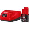 Milwaukee, set di caricabatterie e batteria, codice M12 NRG-201, 12 Volt, 1 batteria 2.0 Ah Li-Ion (ioni di litio)