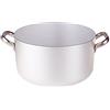 Baldassare Agnelli Pentole Agnelli ALMA10436 Casseruola Alta con Maniglie, Alluminio, Argento, 36 cm
