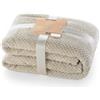 DecoKing Henry, Morbida Coperta in Microfibra/Pile, Coperta da Giorno, da Salotto, in Stile scandinavo, Poliestere, Cappuccino, 70 x 150 cm