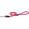 Record - Guinzaglio Cane Tubolare - Realizzato in Morbido e Resistente Nylon con Dettagli in Plastica - Dotato di Moschettone in Metallo - Colore Rosa - Taglia L - Ø 2,2 cm - Lunghezza 90 cm