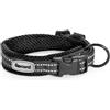 Record - Collare Cane Ande - Realizzato in Nylon Resistente - Dettagli Catarifrangenti - Clip di Chiusura in Plastica - Colore Nero - Taglia XXS - 1,5 cm - Circonferenza 28-30 cm