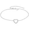 Tamaris Bracciale da donna in argento 925, misura regolabile con diversi ciondoli, 21 cm, argento, zirconia cubica