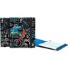 Grafoplás | Raccoglitore ad anelli a5 | Carpebook Cross Bits&Bobs | Include ricambio griglia 5 x 5 bordo colore | dorso curvo ergonomico | 4 anelli rotondi 25 mm | certificato FSC | cancelleria