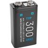 ABSINA 1x Batteria 9V Ricaricabile 300 con bassa autoscarica - Pila 9V NiMH con 8,4V & almeno 270mAh - Battery ricaricabile 6LR61 - Pila quadrata
