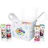 Bubble World- Party Pack Frozen, Cars, Minnie e Mickey Disney all Other Bolle di Sapone, Colore Tubetti Bianchi con Soffiatore Rosso, 60 ml, 3593