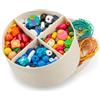 Woet® Abaco Legno Bambini, Arcobaleno Contare Perline, Montessori Matematica Prescolare, Apprendimento Numeri, Motricità Fine, Coordinazione Mano Occhio, A Partire da 1 Anno