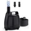hygger Pompa per Acqua,2500L/H Pompa Sommersa Fish Tank Water Pump for Fountain Pond Hydroponic Statuary Waterfall,45W Aquarium Water Pump con 2 Ugelli