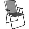 HOME DECO FACTORY, HDO0347, Sedia pieghevole nera Pm M8, Mobili, Mobili da giardino, Seduta da esterno, 51x75x60 cm, Altezza seduta 36 cm, Trattamento UV - Tessuto, Nero