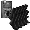 sockenkauf24 10 Paia Calze Uomo Classiche Eleganti Calzini Neri Comode Cotone Traspiranti 15800 (Nero 39-42)