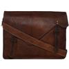 Fatto a mano Borsa a tracolla vintage in pelle messenger tracolla hAND per laptop fatta a ...