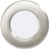 Eglo Fueva 6 Faretto da incasso a LED, rotondo, da soffitto, in plastica di colore argento e bianco, luce bianca calda e bianca fredda, diametro 8,6 cm