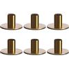 SUJUN Set di 6 portacandele conici in ottone, minimalista, finitura in ottone anticato, portacandele moderno rustico in metallo per centrotavola da tavolo