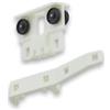 cyclingcolors Kit carrello di tiro e staffa di incrocio in poliammide avorio per asta 24 x 16 mm Conduttore Giunzione binario Finestra Tenda Bovindo Apertura Chiusura