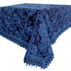 EUROSTYLE Art. Felce in Pizzo Sangallo Ricamato Macrame Floreale Striscia Runner centrotavola centrino copritavolo tovaglia (tovaglia copritavolo x6 140x170cm, Blu)
