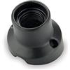 AMARCORDS - Plafoniera in porcellana inclinata attacco e27 base applique portalampade vintage colore NERO OPACO