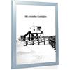 RG24 Cornice portafoto blu con vetro antiriflesso, dimensioni immagine 90 x 120 cm, larghezza listello: 30 mm