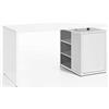 Composad | Scrivania della Linea CORE con 1 Anta e 3 Vani, Scrivania con ripiani Moderna per PC, (LxAxP) 140x73,20x69 cm, Bianco Laccato, per Studio, Ufficio, Made in Italy