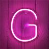 Enuoli - Luci neon a LED con lettere rosa, targa al neon, a batteria, USB, lettere illuminate, decorazione per la cameretta dei bambini, per matrimonio, Natale, San Valentino, G