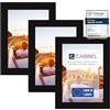 CABBEL set di 3 cornici 13x18 in legno MDF con vetro acrilico infrangibile nero
