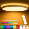 OPPEARL Plafoniera LED Soffitto Moderna,24W Lampadario per Camera da Letto 2400LM Ø30cm,Lampada LED Soffitto RGB Dimmerabile Con Telecomando 7 Cambia Colore,Plafoniera lP44 Impermeabile