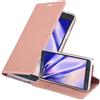 Cadorabo Custodia Libro per Samsung Galaxy NOTE 4 in CLASSY ORO ROSA - con Vani di Carte, Funzione Stand e Chiusura Magnetica - Portafoglio Cover Case Wallet Book Etui Protezione