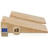 Tolux Zeppa in Legno Duro, Cuneo di Montaggio, Cunei di Livellamento, Fermaporta, Strumento Utile in Costruzione e Progetti Fai-da-te, 150x50x40 mm, 8 Pezzi