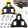 LPZMPZ Tacchette Compatibile con Shimano Bicicletta Spd Sl Sm Sh11 Cleats da Attacchi per Scarpe Bici da Corsa Piastre Pedali Antiscivolo Ciclismo da Strada MTB Indoor Gialle