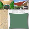 GLIN Tenda da Sole Tenda a Vela Impermeabile Rettangolo Quadrato Triangolare Tendalino 1x2m Tenda da Sole Telo Parasole Ombreggiante per Esterno Terrazzo Balcone Giardino Verde Scuro