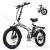 ELEKGO Bici Elettrica 20 Fat Tire 3.0 Bicicletta Elettrica Batteria 36V12Ah Bicicletta Pieghevole, Trasmissione a 7 velocità City Bike, Motore 250W Mountain Bike per Adulti