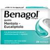 Benagol Pastiglie Gusto Mentolo Eucaliptolo Antisettico del Cavo Orale, 24 Pastiglie