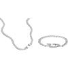 DIESEL Collana e Bracciale Uomo in Acciaio Steel, Acciaio Inossidabile Argento, Set