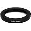 Generico STEP DOWN 55-43MM ANELLO ADATTATORE 55MM-43MM ADAPTER RING 55MM 43MM 55-43 55 43 MM OBIETTIVO LENS COMPATIBILE CON NIKON CANON FUJIFILM SONY OLYMPUS PANASONIC SIGMA TAMRON TOKINA