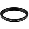 Generico STEP DOWN 37-34MM ANELLO ADATTATORE 37MM-34MM ADAPTER RING 37MM 34MM 37-34 37 34 MM OBIETTIVO LENS COMPATIBILE CON NIKON CANON FUJIFILM SONY OLYMPUS PANASONIC SIGMA TAMRON TOKINA