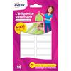 AVERY - Confezione da 90 etichette adesive per vestiti. Formato 45 x 13 mm.