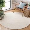 SAFAVIEH Tappeto in Fibra Naturale per Soggiorno, Sala da pranzo, Camera da letto - Natural Fiber Collection, A Pelo Corto, Beige, 120 x 120 cm