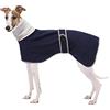 Geyecete -Invernale Cappotto per cane levrieri, Morbido Whippet Giubbotti Pile caldo,Regolabile Giacca con Foro per Imbracatura per Media e Grande Levrieri/Whippet-Blu-XS