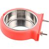 MOACC Ciotole da Appendere per Animali Domestici, 2 in 1 Rimovibile Acciaio Inox Ciotola, Gabbia Appendere Ciotole per Cani, Gatti, Coniglio, Criceto, Porcellino D'India, Furetto, 520ML, Rosa