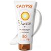 Calypso Lozione solare scintillante SPF50 + | Protezione UVA + UVB molto elevata, resistente all'acqua, protezione solare scintillante per viso e corpo, 100 ml