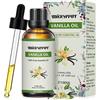 MIGCAPUT Olio Essenziale di Vaniglia 100ML, Olio di Vaniglia di Grado Terapeutico Naturale al 100%, Oli Essenziali di Aromaterapia per Diffusori, Umidificatore, Massaggi, Relax, Lenire l'umore