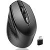 RaceGT Mouse Wireless USB-C Ergonomico Senza Fili Silenzioso con Ricevitore Tipo-C 2.4GHz 1600 DPI, per Laptop/iPad/Mac/MacBook pro/air