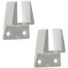 cyclingcolors 2x Supporto interparete in PVC bianco per asta tenda 24 x 16 mm Accessorio Tapparella Mantenimento Finestra Bovindo Apertura Chiusura