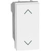 BTICINO MatixGO Comando per gestione tapparelle o oscuranti motorizzati 1 modulo Bianco SJW4027NF Commutatore 1P 10 AX, 250Vac, tasto 1-0-2