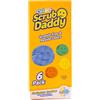 Scrub Daddy Colors Spugna Piatti Lavabile, Spugne Cucina e Bagno, Spugnette Lavapiatti Non Graffia con Design Morbido e Compatto FlexTexture, Lavabile in Lavastoviglie, 6 Pz Multicolore