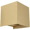 EGLO Valmontone Lampada da parete a LED per interni, a forma di cubo, illuminazione indiretta in alto e in basso, per camera da letto e soggiorno, metallo color ottone, luce bianca calda, 10 x 10 cm