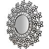 Biscottini - Specchiera Da Appendere Diametro 50 cm - Specchio decorativo con gemme - Specchio da parete e da tavolo