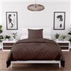 Intemporel, completo letto di Piumino in Microfibra lavata 140x200 cm BOHEME brun